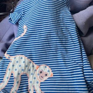 Adorable mini boden appliqué dress with monkey